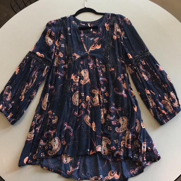 š¼HOST PICKš¼Free People Just The Two of Us Paisley Tunic/Dress - Picture 4 of 13